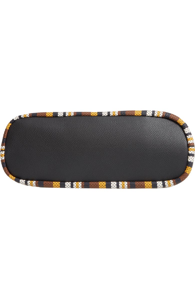 Sondra Roberts Stripe Woven Wood Handle Tote, Alternate, color,