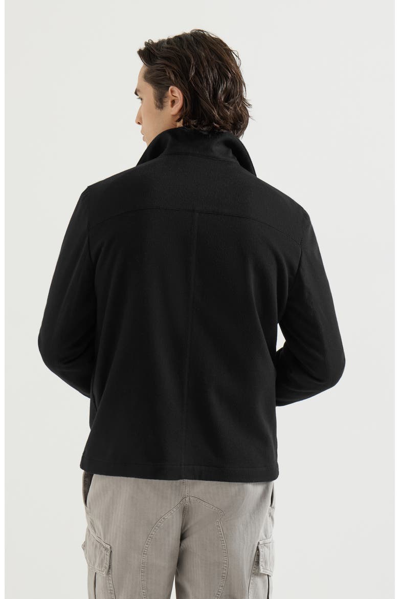 Lightweight cashmere flannel outerwear jacket, Alternate, color, Black