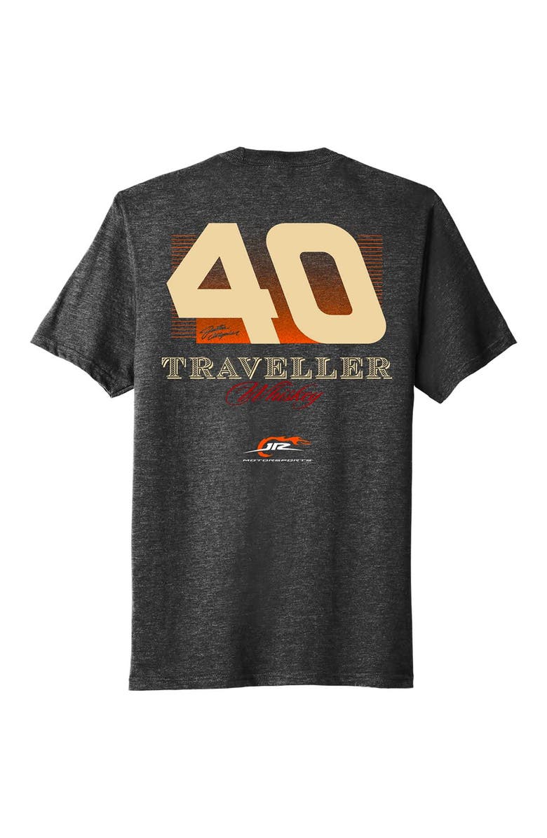 JR MOTORSPORTS OFFICIAL TEAM APPAREL Men's JR Motorsports Official Team Apparel Heather Black Justin Allgaier Traveller Whiskey Car T-Shirt, Alternate, color, Heather Black