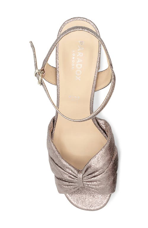 Paradox London Pink Nerita Ankle Strap Platform Sandal In Pewter