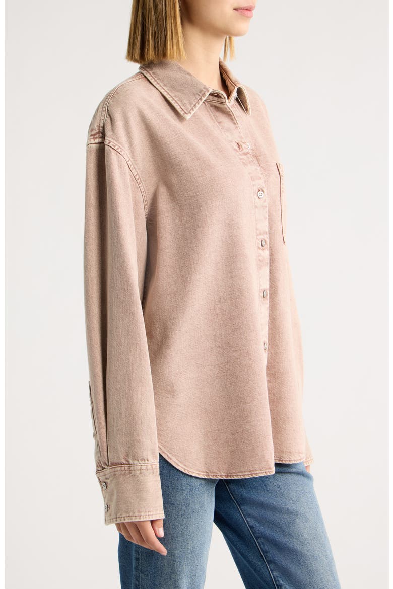 Connie Ultra Featherweight Denim Button-Up Shirt, Alternate, color, ROSE STONE