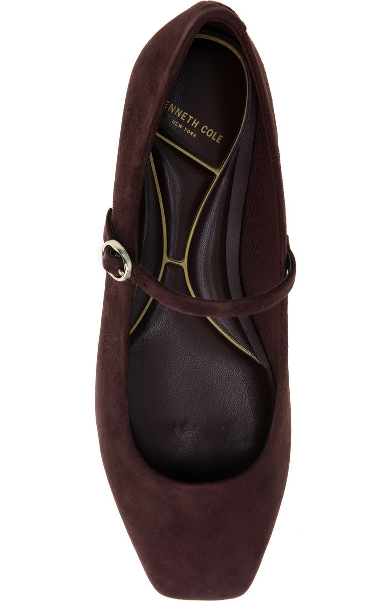 Kenneth Cole Jasper Mary Jane Flat, Alternate, color, Burgundy Suede
