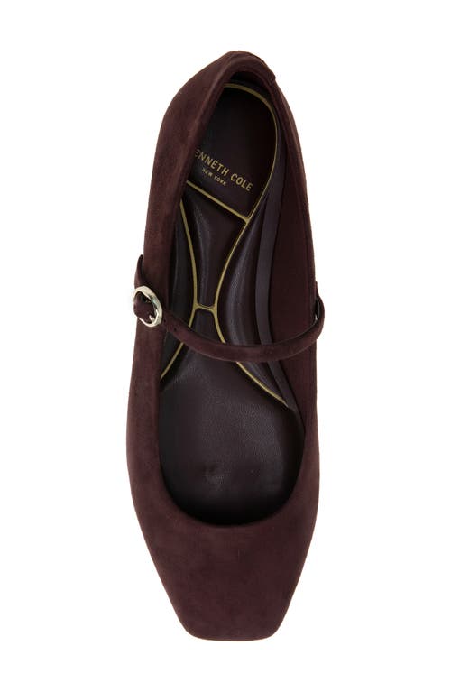 Kenneth Cole Jasper Mary Jane Flat In Burgundy