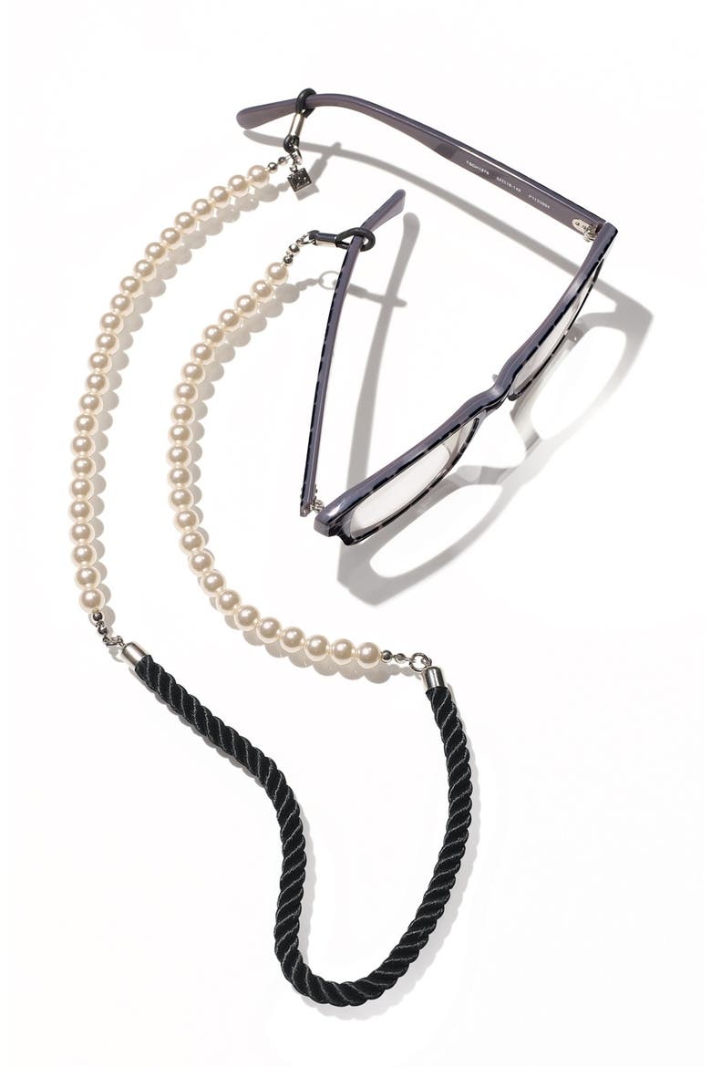 'Pearls' Eyewear Chain (Nordstrom Exclusive), Alternate, color, PEARL/ BLACK