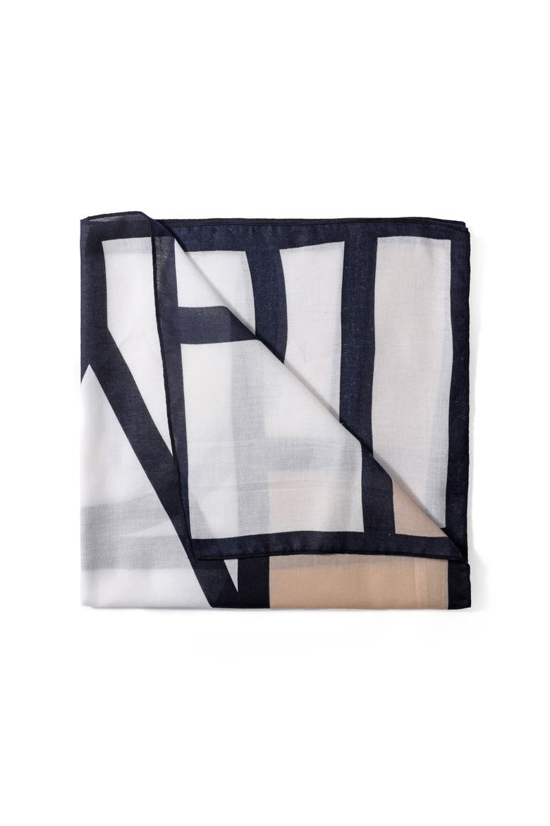 The Kimberly Lightweight Scarf, Alternate, color, Black/White