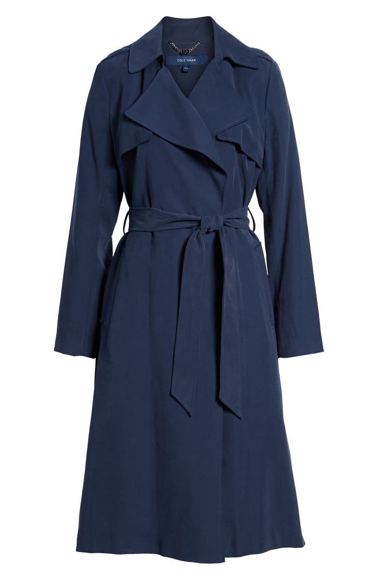 Cole Haan Signature Long Drapey Trench Coat, Alternate, color, 