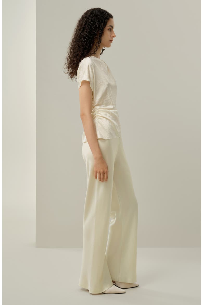 Women's Ying Jacquard Silk Top, Alternate, color, Lily White