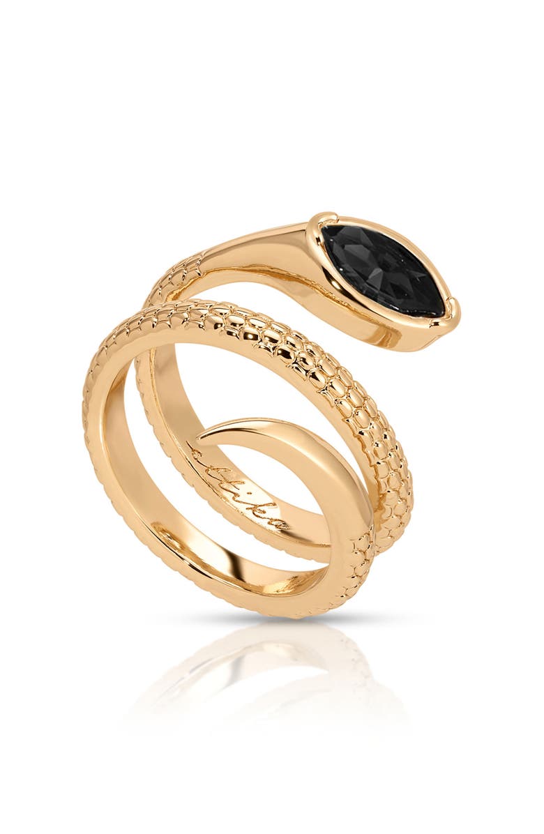 Ettika Marquise Coil Ring, Main, color, Black