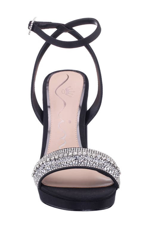 Nina Sofina Ankle Strap Platform Sandal In Black