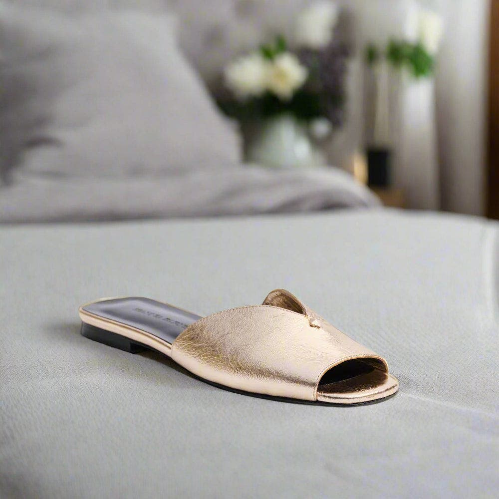 Tiannia Barnes Taylor Slide, Alternate, color, Metallic Gold