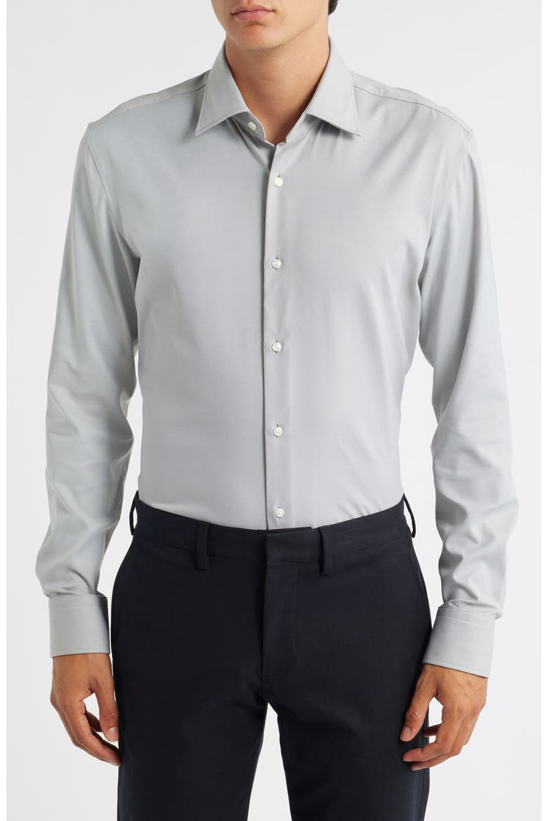 Roan Kent Slim Fit Button-Up Shirt, Main, color, MEDIUM GREEN