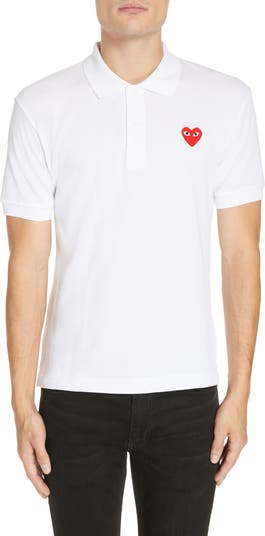 Comme des Garcons PLAY Heart Logo Slim Fit Polo Nordstrom