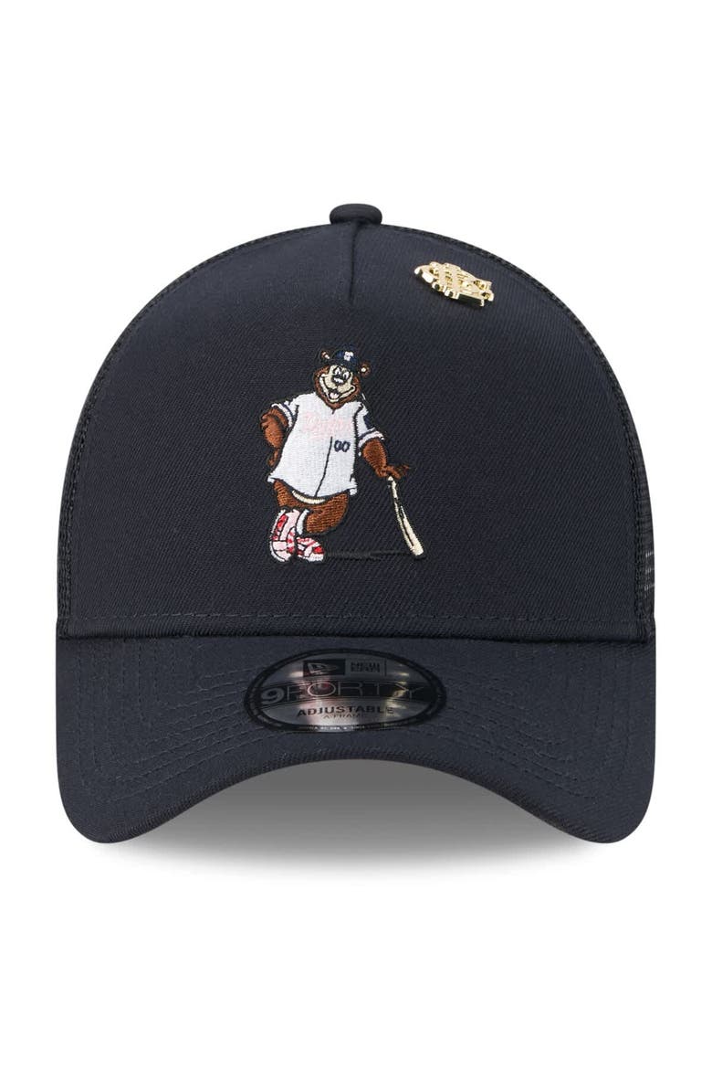 Men's New Era  Navy Minnesota Twins 2025 Big League Chew A-Frame 9FORTY Adjustable Trucker Hat, Alternate, color, Navy
