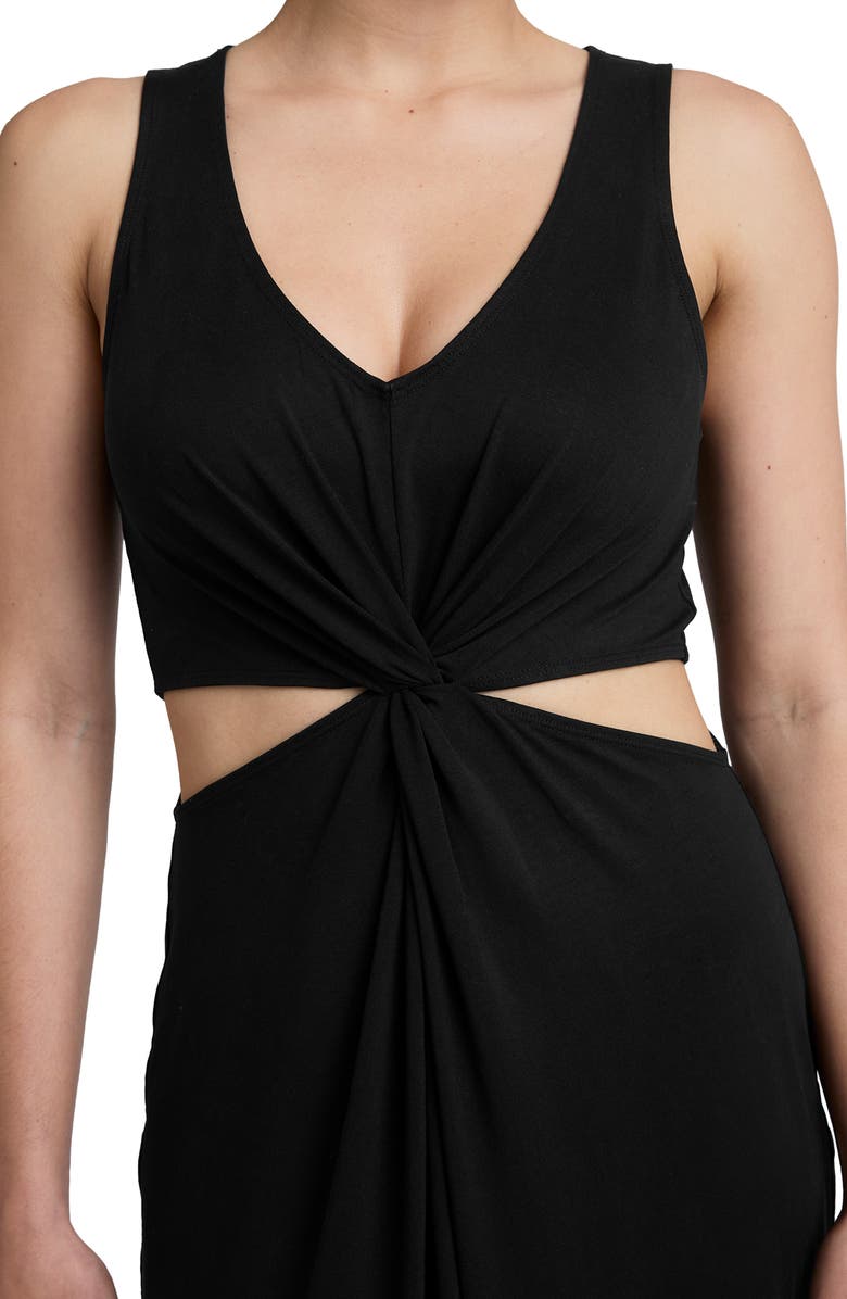 Beyond Yoga Around The World Cutout Detail Maxi Dress, Alternate, color, Black