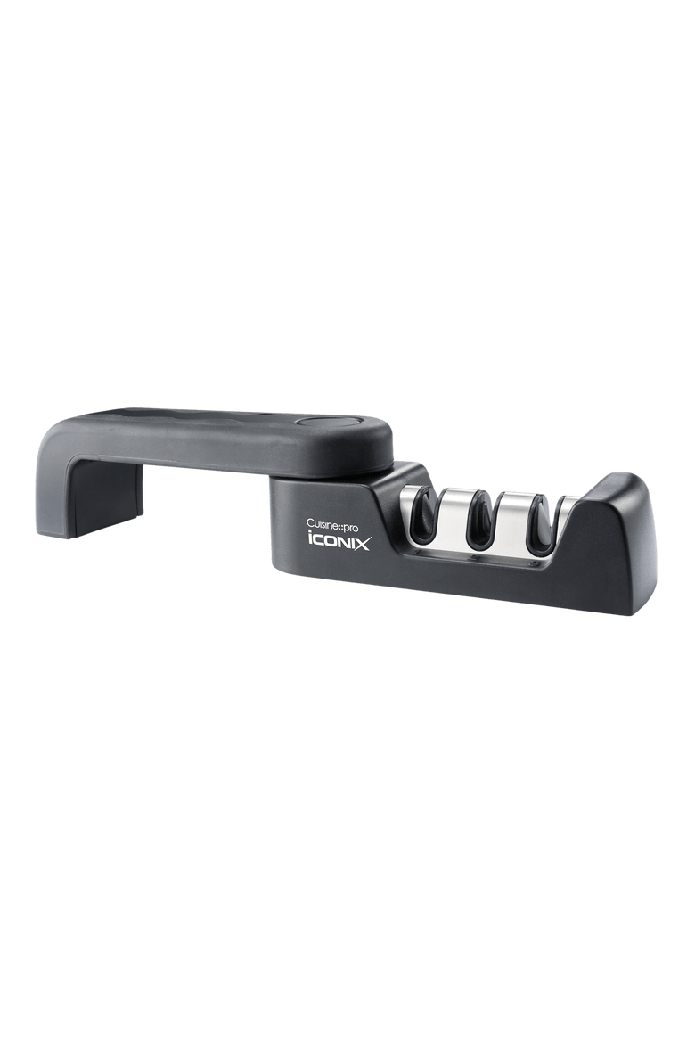 iconiX® Folding 3-Step Knife Sharpener, Main, color, Black