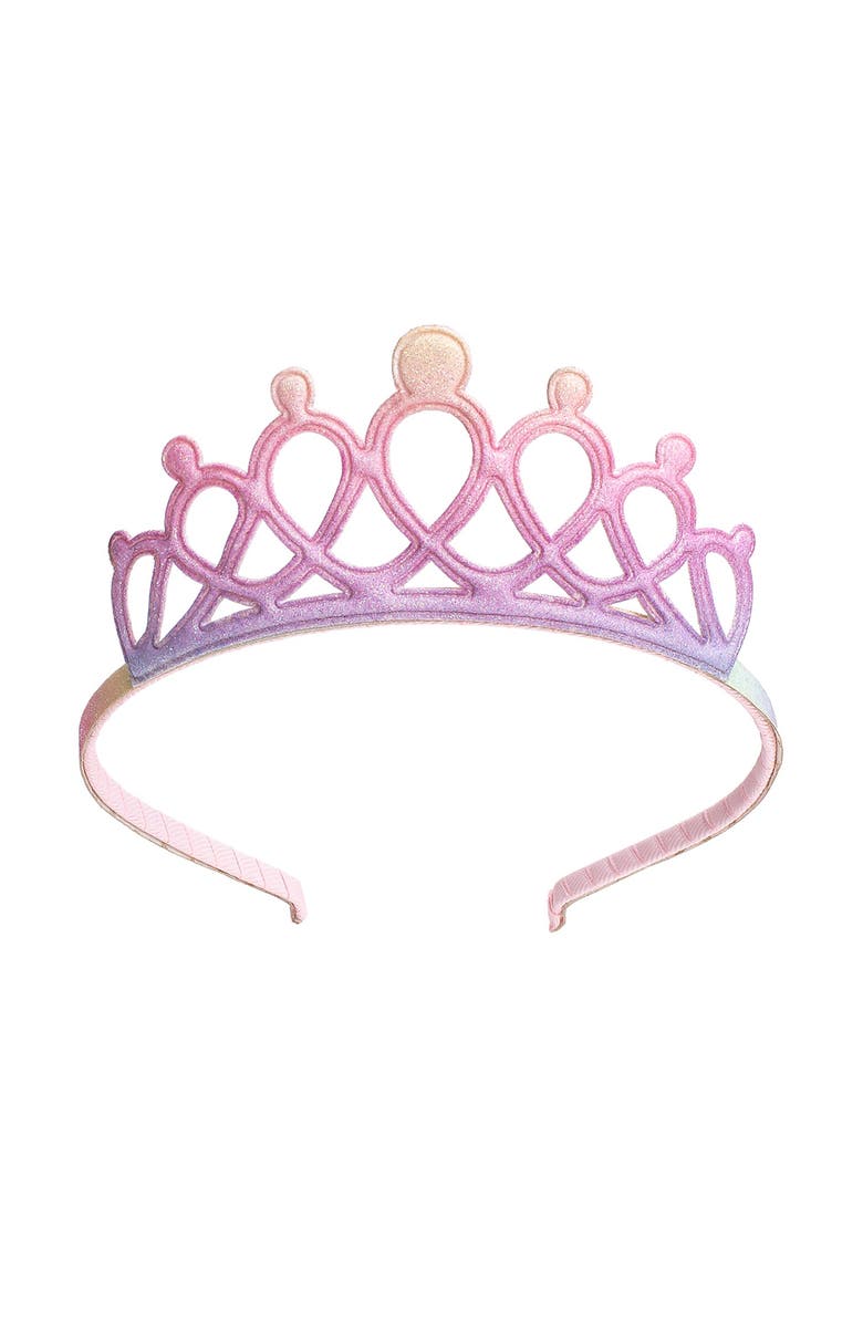 Sweet Wink Pastel Rainbow Tiara Headband, Main, color, Multicolor