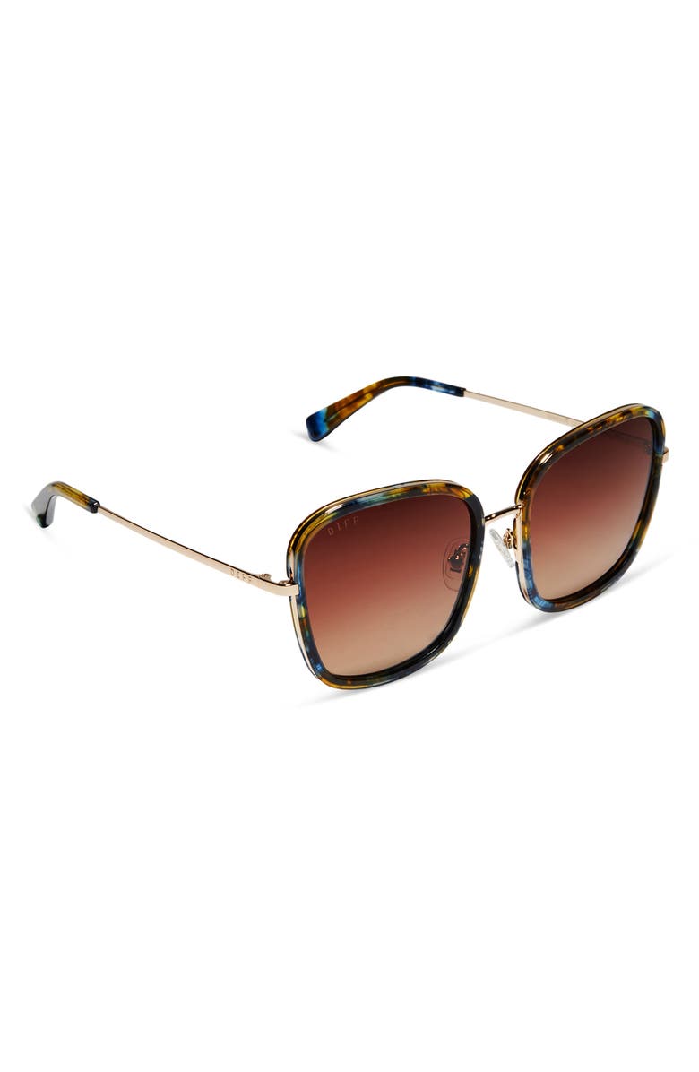 DIFF Genevive 57mm Gradient Square Sunglasses, Alternate, color, 