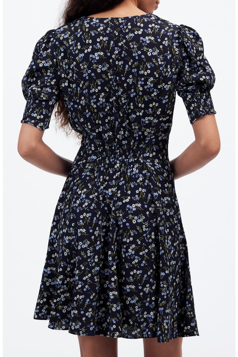 Floral V-Neck Button-Up Minidress, Alternate, color, CHERRY PRINT