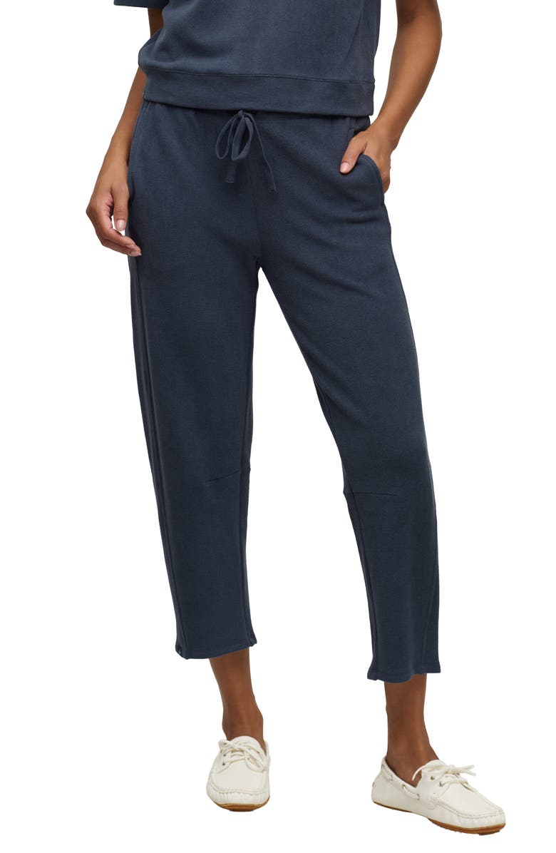 Barefoot Dreams<sup>®</sup> Brushed Fleece Seamed Ankle Pants, Main, color, Indigo