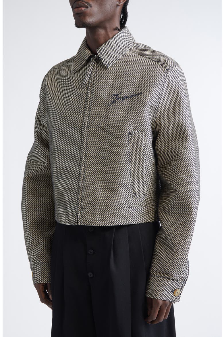 Le Veste de-Nîmes Canevas Denim Jacket, Alternate, color, NAVY