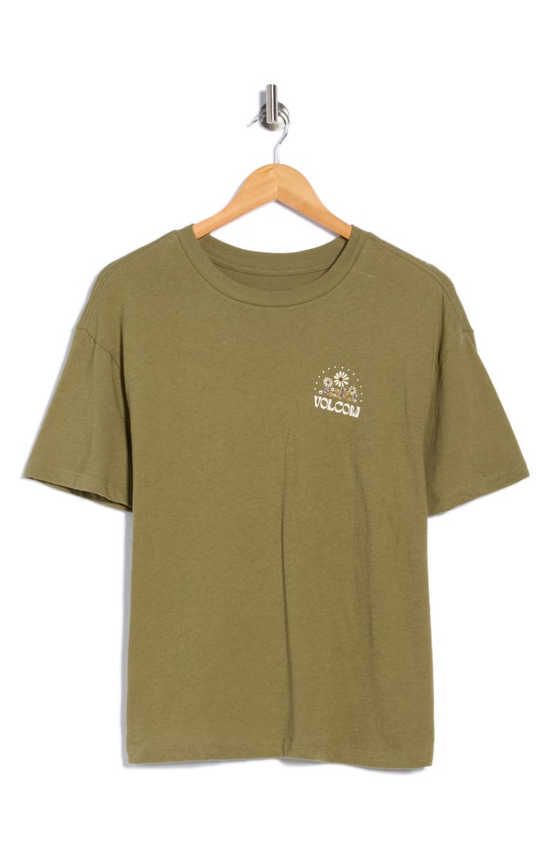 Volcom Birch Bliss Boyfriend T-Shirt, Alternate, color, Moss