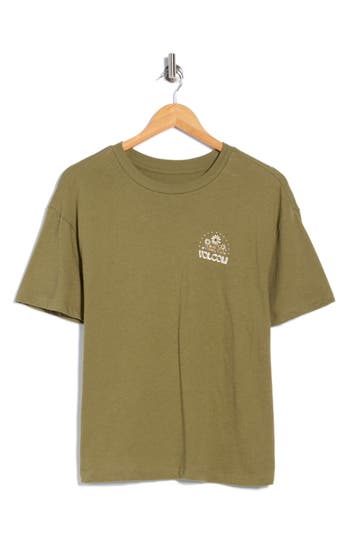 Volcom Birch Bliss Boyfriend T-shirt In Green