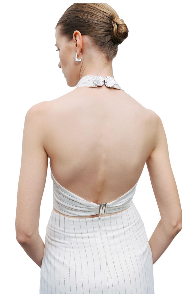 Nocturne Halter Neck Blouse with Tie Detail, Alternate, color, 