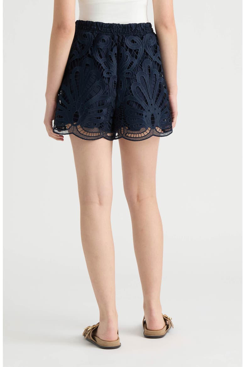 Lace Shorts, Alternate, color, NAVY