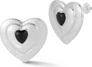 CHLOE AND MADISON Heart Cubic Zirconia Statement Stud Earrings