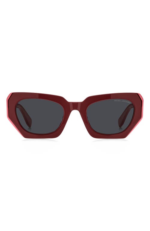 Marc Jacobs 52mm Rectangular Geometric Sunglasses In Gray