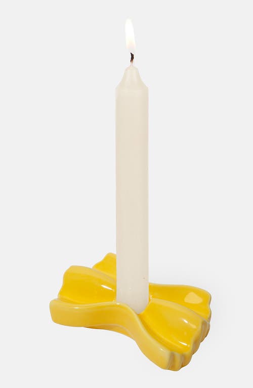 Doiy The Dolce Vita Collection Farfalle Candle Holder In Yellow