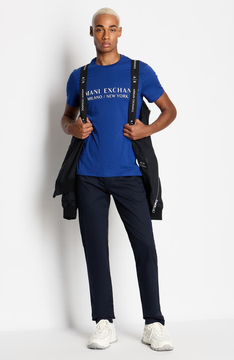 Armani Exchange Milano/New York Logo Cotton Graphic T-Shirt, Alternate, color, 