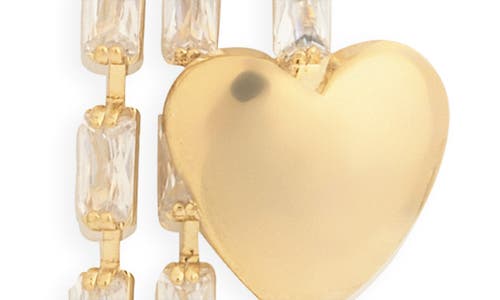 Eye Candy Los Angeles Trinity Cubic Zirconia Heart Drop Earrings