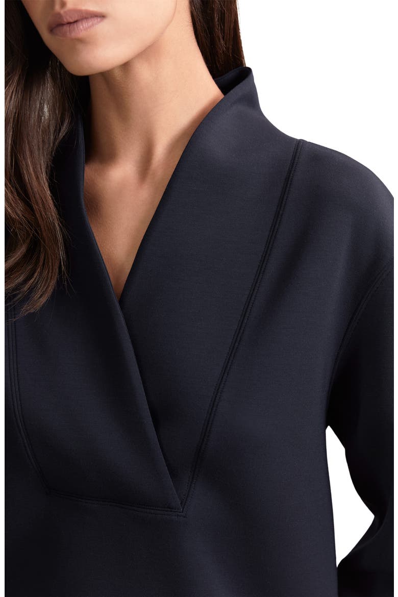 Annabel Shawl Collar Sweatshirt, Alternate, color, NAVY