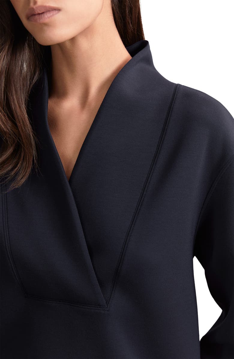 Reiss Annabel Shawl Collar Sweatshirt, Alternate, color, Navy