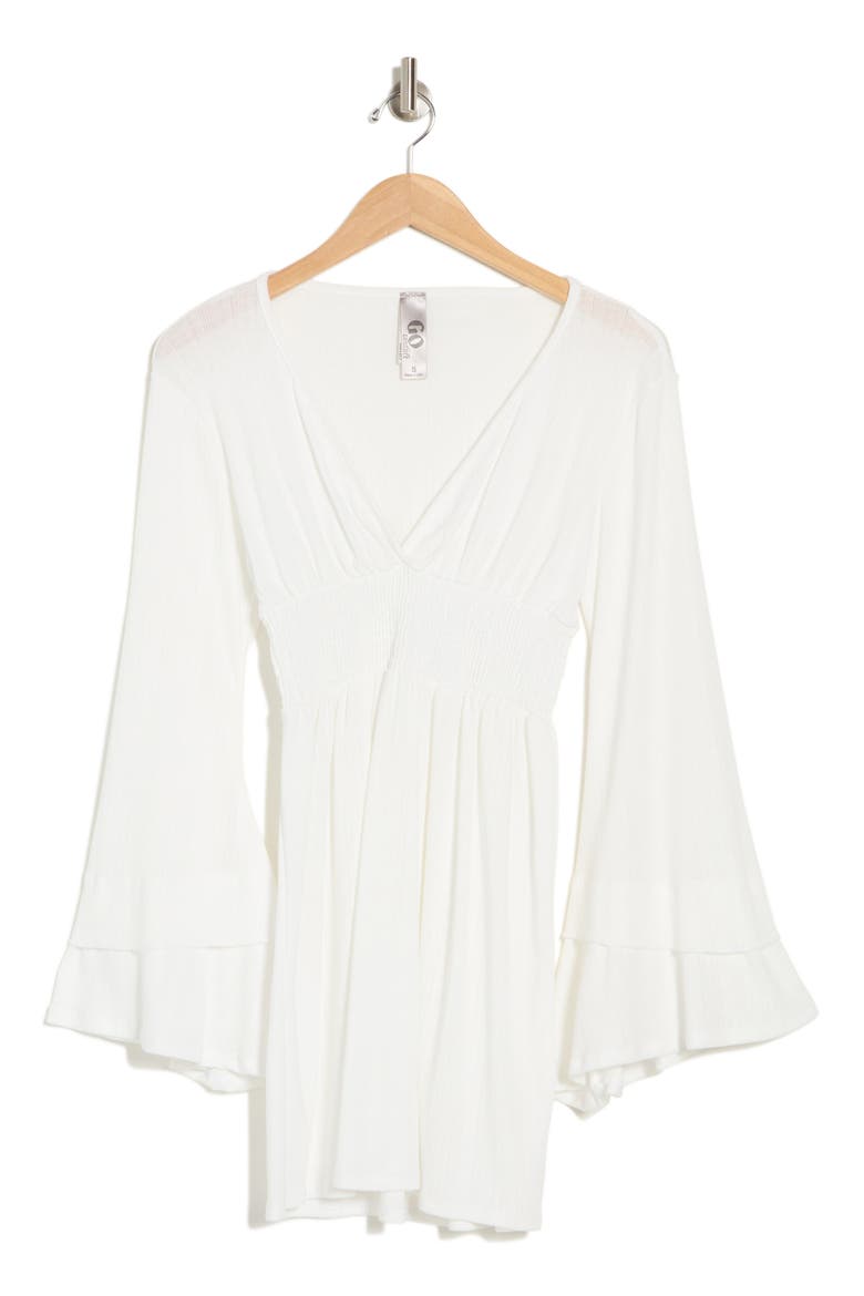 Bell Sleeve Dress, Alternate, color, IVORY