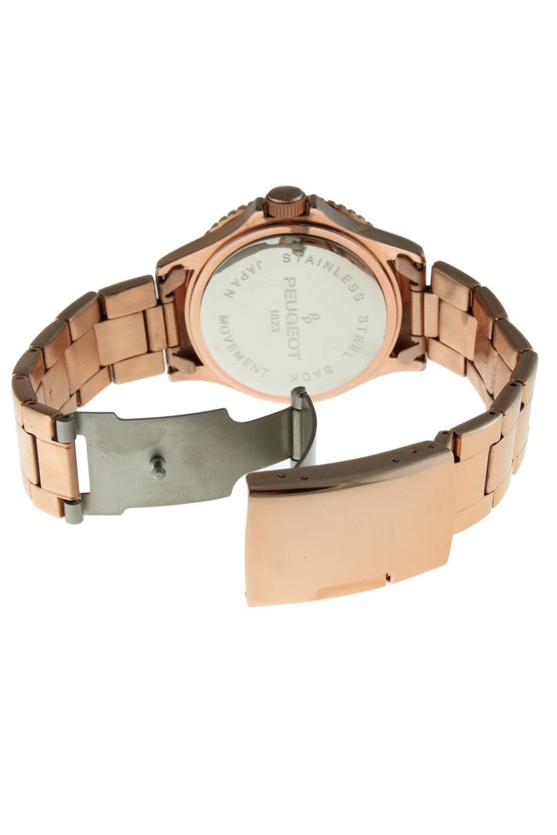 Sport Bezel Big Face Bracelet Watch - 36MM, Alternate, color, Rose Gold