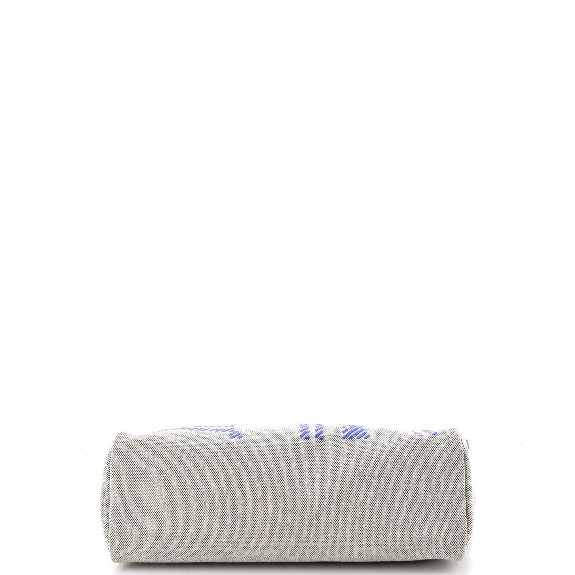 Pre-Owned Hermes Herbag Zip Relief Brides de Gala Toile and Leather 31, Alternate, color, Bleu France