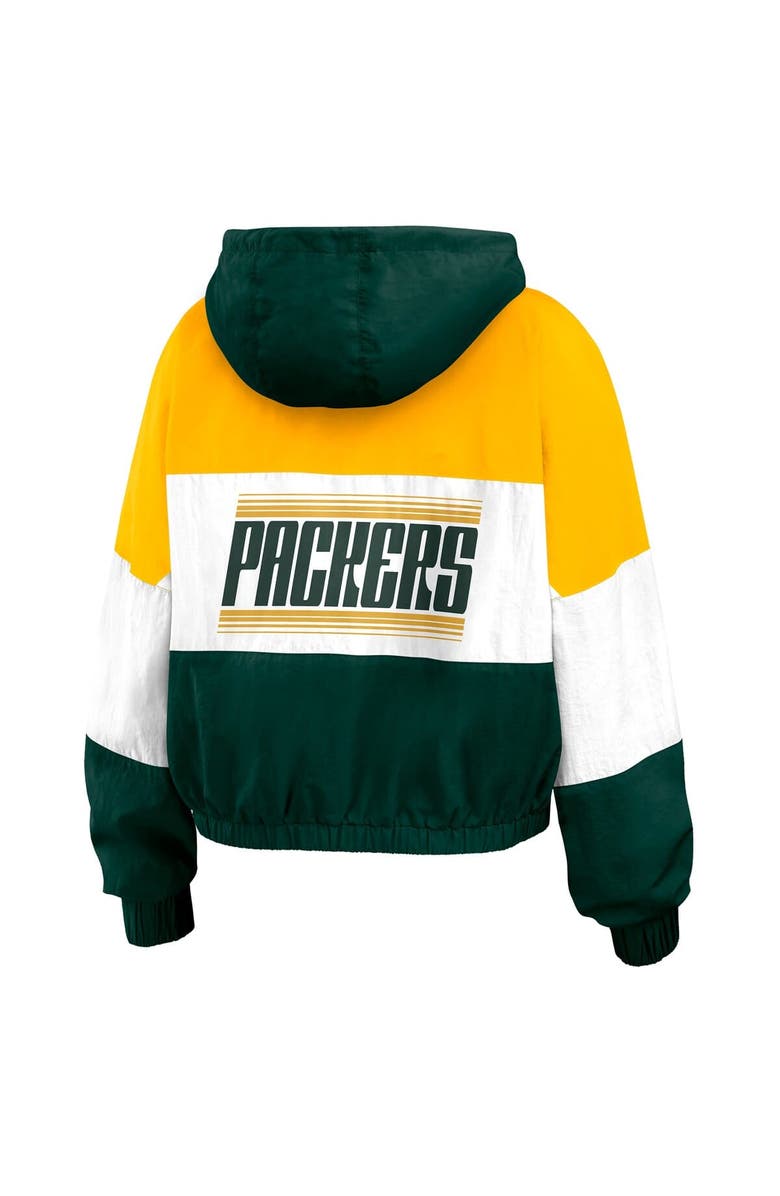 WEAR by Erin Andrews Women's WEAR by Erin Andrews Green Green Bay Packers Color Block Full-Zip Windbreaker Jacket, Alternate, color, Green