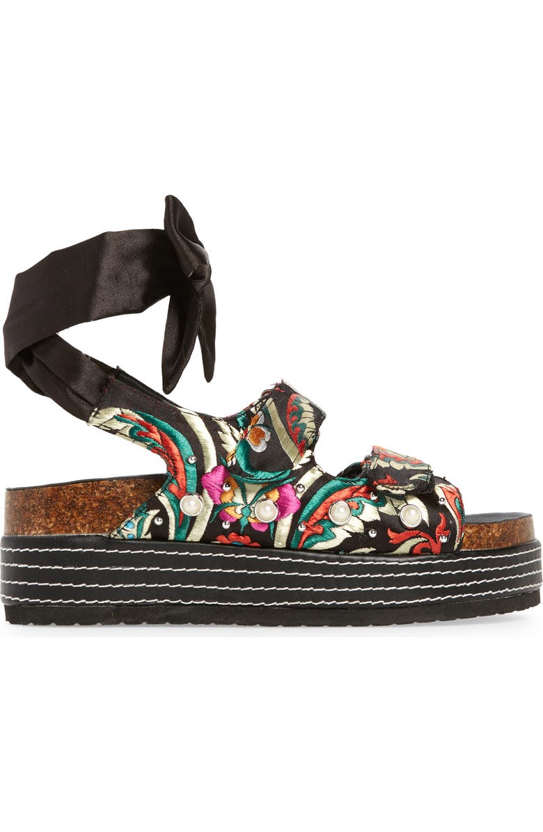 AZALEA WANG Mackley Ankle Tie Platform Sandal, Alternate, color,