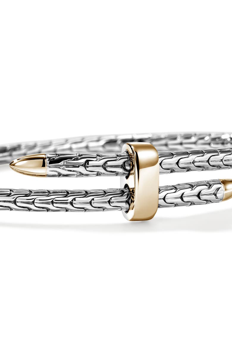 John Hardy Spear Flex Cuff, Sterling Silver, 14K Gold, Alternate, color, Silver And Gold
