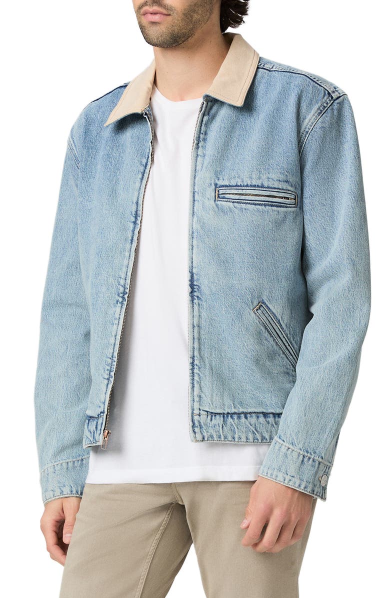 PAIGE Laughlin Denim Zip-Up Jacket, Alternate, color, Moby