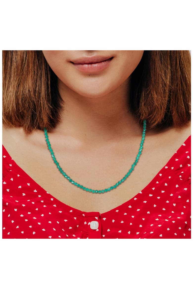 Beaded Green Onyx Bracelet & Necklace Set, Alternate, color, GREEN