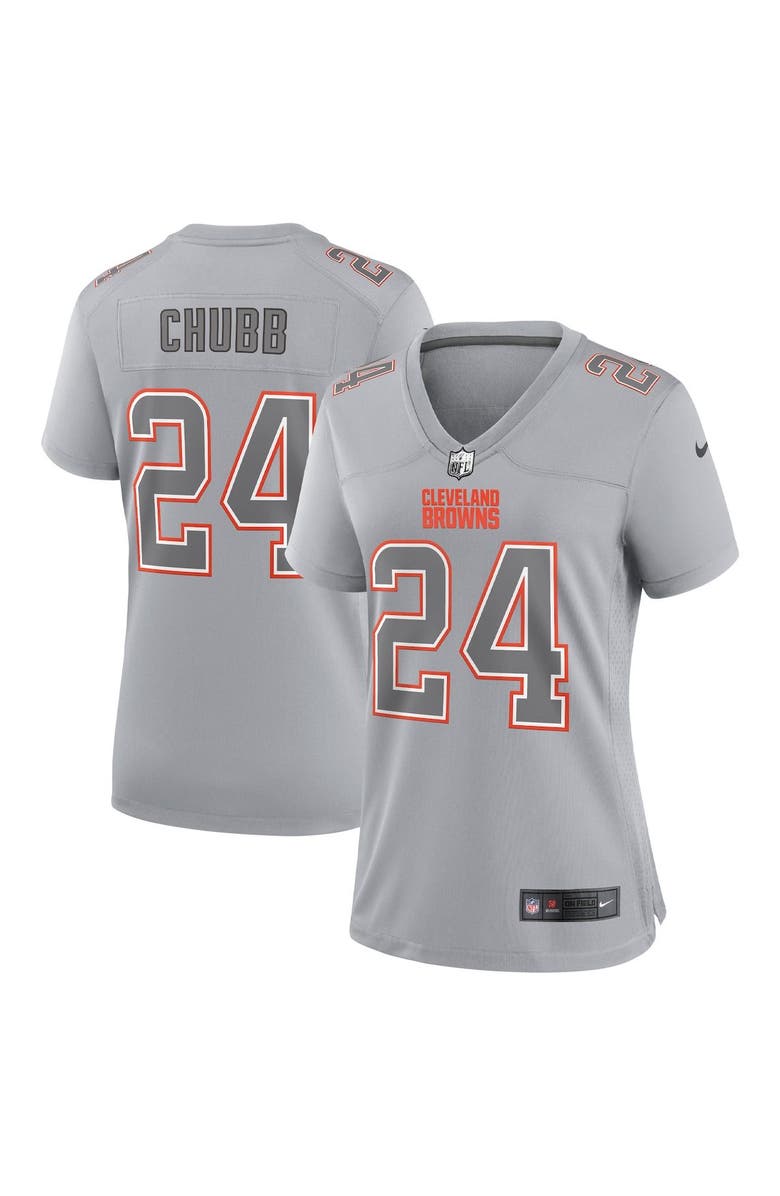 Nike Women's Nike Nick Chubb Gray Cleveland Browns Atmosphere Fashion Game Jersey, Main, color,