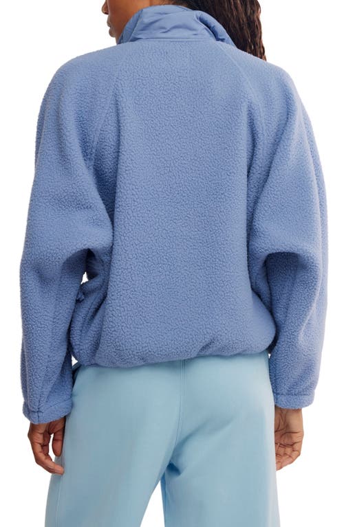 Free People Fp Movement Hit The Slopes Fleece Jacket In Blue