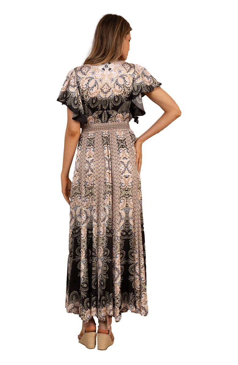 Hale Bob Sandra Charmeuse Dress, Alternate, color, Black