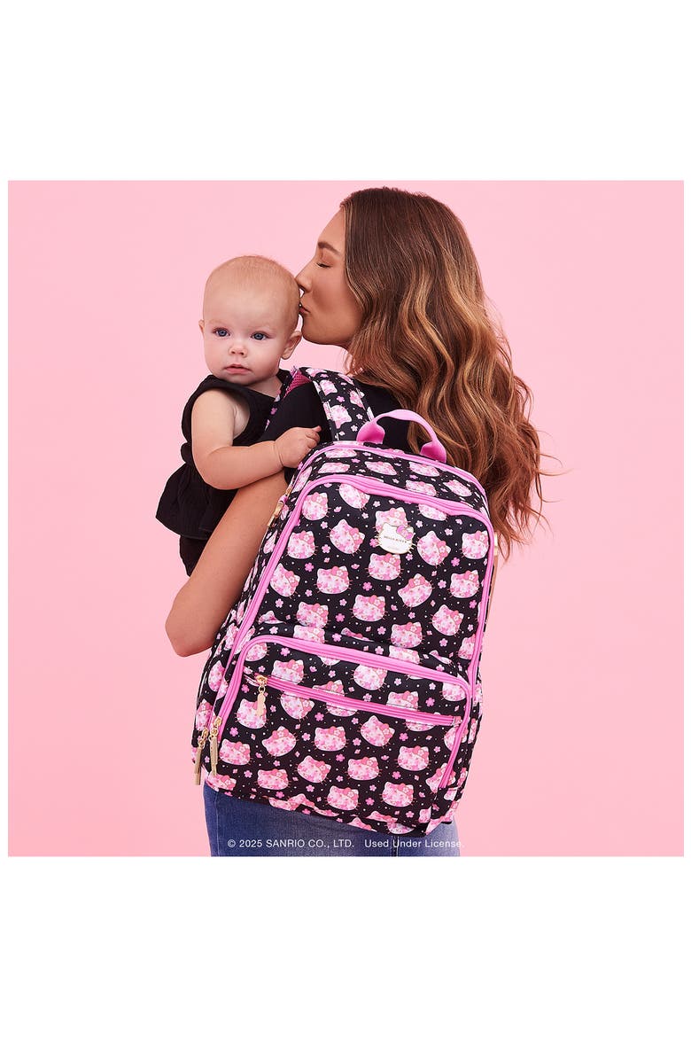 Zealous Water Resistant Diaper Backpack, Alternate, color, CHERRY BLOSSOMS