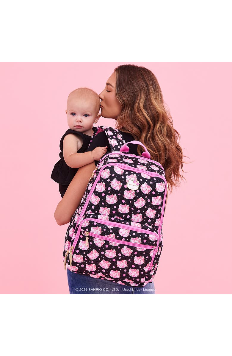 JuJuBe Zealous Water Resistant Diaper Backpack, Alternate, color, Cherry Blossoms