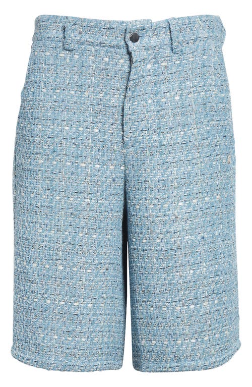 Amiri Boucle Side-pockets Shorts In Blue