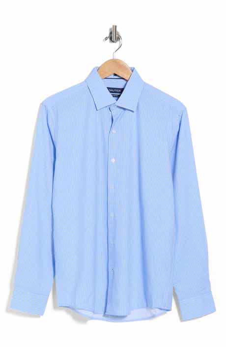 Check Trim Fit Long Sleeve Dress Shirt